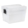 IRIS 45qt Plastic Storage Container Bin with Secure Lid and Latching Buckles Clear - 4 of 4