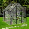 NicBex 6X6 FT Polycarbonate Greenhouse with Raised Base and Anchor Aluminum Heavy Duty Walk-in Greenhouses for Outdoor Backyard in All Season, Black - 2 of 4