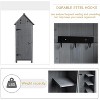 Solid Wood Outdoor Storage Cabinet - Gray, Weather-Resistant, for Garden/Patio/Backyard - 3 of 4