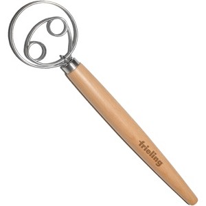 Frieling Wood and Stainless Batter and Dough Whisk for Mixing Bread Dough, 13-Inch, Natural - 1 of 4
