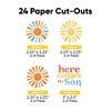 Big Dot of Happiness Here Comes The Son DIY Paper Small Sun-Shaped Cut-Outs, Boy Boho Baby Shower Decorations - 24 Count - 2 of 4