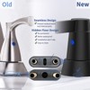PAGED Bathroom Faucet 2-Handle Bathroom Sink Faucet with 360 Degree High Arc Swivel Spout, 3 Holes Faucet for Bathroom - 2 of 4