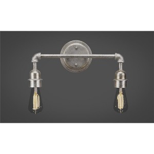 Toltec Lighting Vintage 2 - Light Vanity in  Aged Silver - 1 of 1