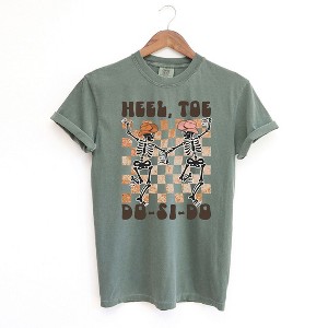 Simply Sage Market Women's Heel Toe Do-Si-Do Short Sleeve Garment Dyed Tee - 1 of 2
