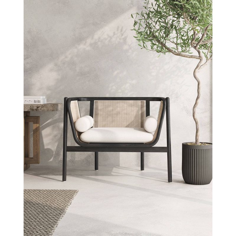 Set of 2 Versailles Accent Chairs Black/Cream - Manhattan Comfort, 3 of 13