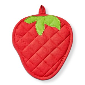 Tag Strawberry Potholder and Trivet Set Red Kitchen Textiles Machine Washable 9x8 Inches Everyday Use - 1 of 1