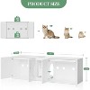 55in Wide Cat Litter Box Enclosure for 2 Cats, Modern Wooden Hidden Double Litter Box Enclosure Furniture with Soft Cushion for Cat Washroom - 2 of 4