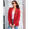 Coolmee Women's Long Sleeve Blazer Open Front Cardigan Jacket Work Office Blazer - 3 of 4
