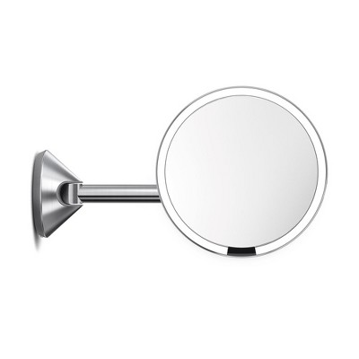 Brushed Stainless Steel 8" Wall Mounted Magnifying Mirror
