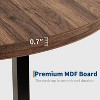Circular Industrial Dining Table 47", Wood Top with Metal Base Kitchen Table, Seats 4-6, Round Dinner Table for Kitchens & Dining Rooms - 4 of 4