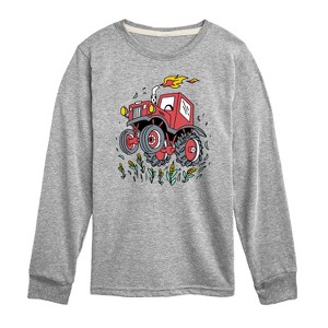 Boys' - Instant Message - Monster Tractor Long Sleeve Graphic T-Shirt - 1 of 4