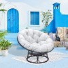 DOMETOUR Outdoor Moon Chair with Light Grey Cushion - 3 of 4