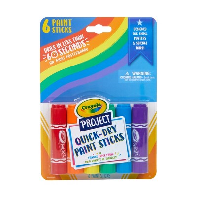  Crayola Quick Dry Paint Sticks, Assorted Colors