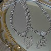 Silver Cuban Link Chain Necklace for Women - Iced Out Initial Pendant with Heart, Custom Name Hip Hop Jewelry Gift - 4 of 4
