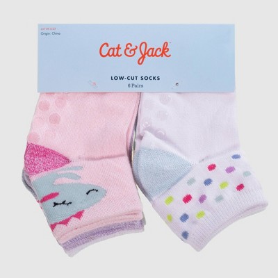 Baby Girls' Dinosaur Low Cut Socks - Cat & Jack™ 6-12M