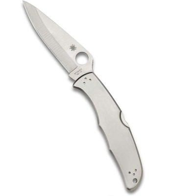 Spyderco Endura 4 Stainless Steel Folding Pocket Knife with VG-10 Blade | Get Exceptional Cutting Performance with the Stainless Steel Handle