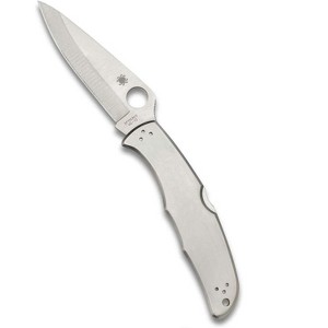 Spyderco Endura 4 Stainless Steel Folding Pocket Knife with VG-10 Blade | Get Exceptional Cutting Performance with the Stainless Steel Handle - 1 of 4