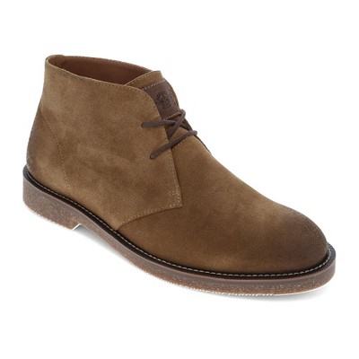 Dockers Mens Nigel Genuine Suede Dress Casual Lace Up Ankle Boot, Cognac, Size 7