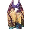 Wrapables Luxurious 100% Charmeuse Silk Long Scarf with Hand Rolled Edges, The Clearing - 3 of 4