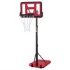 YONWAY Use for Outdoor Height Adjustable 4.8 to 7.7ft Basketball Hoop 28 Inch Backboard Portable Basketball Goal System with Stable Base and Wheels - 2 of 4