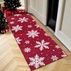 Christmas Area Rug Xmas Snowflake Machine Washable Indoor Carpet Rug - 2 of 4