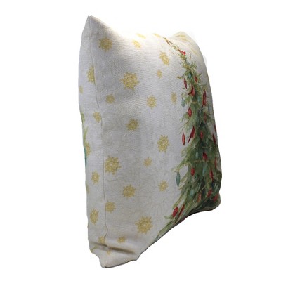 Ivory and Gold Holiday Cardinals Joy Pillow Set