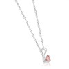 Pompeii3 1/5 Ct Pink Diamond Lab Created Solitaire Pendant 14k White Gold 18" Necklace - 3 of 4