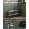 SONGMICS Shoe Rack, 2-Tier Shoe Organizer, Metal Shoe Shelf Storage with 4 Side Hooks, Holds 10 Pairs of Shoes, Height-Adjustable Shoe Rack, Ink Black - 4 of 4