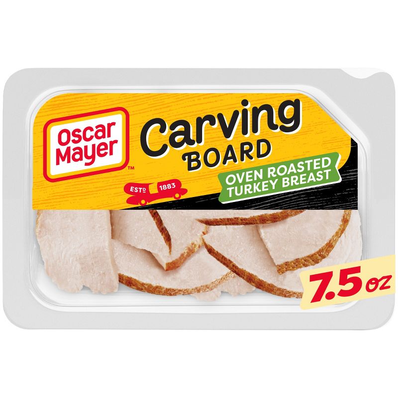 Oscar Mayer Carving Board Oven Roasted Turkey Breast Sliced Lunch Meat - 7.5oz, 1 of 10