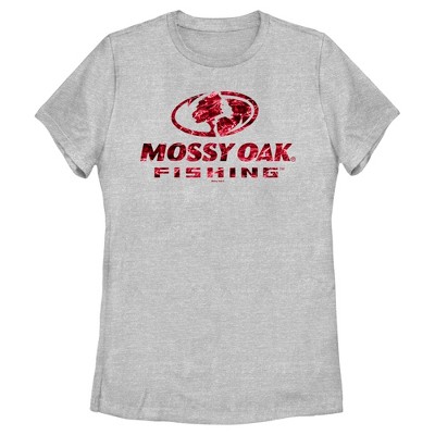 Women's Mossy Oak Red Water Fishing Logo T-shirt - Athletic