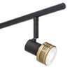 Pro Track 4-Light Heads LED Ceiling Track Light Fixture Kit GU10 Dimmable Flexible Directional Black Gold Metal Modern Kitchen Bathroom 43 1/2" Wide - 3 of 4