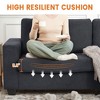 83 Inch Modern Gray Loveseat Sofa, Washable Cover, Armrest and Plush Backrest, Comfy Cloud Couch for Living Room, Bedroom, Office - 3 of 4