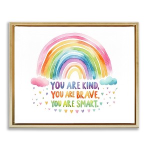 Stupell Industries Kind Brave Smart Rainbow, 21" x 17" - 1 of 4