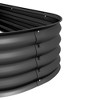 Syemin Galvanised Steel Raised Garden Bed Kit, Planter Boxes with Rubber Edging, Open Bottom for Backyard, Garden, Patio, Green, 23.5"*14.25"*6.75" - 2 of 4