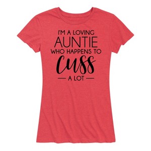 Women's - Instant Message - I'm A Loving Auntie Short Sleeve Graphic T-Shirt - 1 of 4