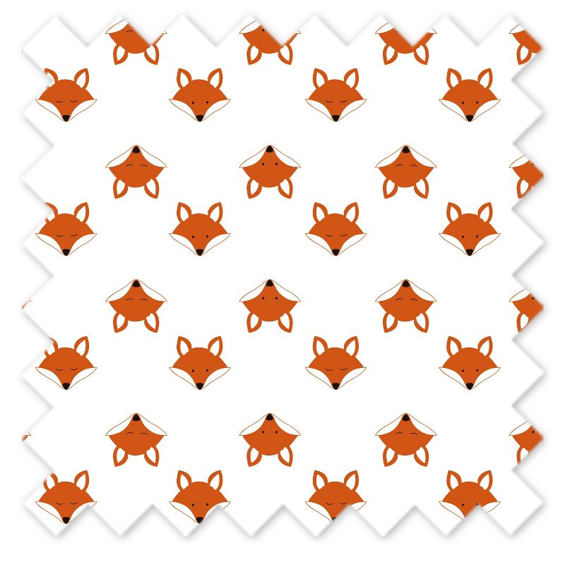 Bacati - Playful Fox Orange/Grey Curtain Panel, 5 of 6