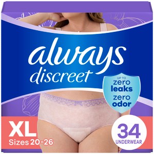 Always Discreet Adult Postpartum Incontinence Underwear for Women - Maximum Protection - 1 of 4