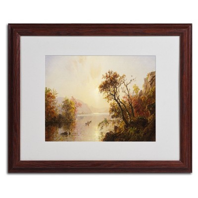 Trademark Fine Art -Jasper Cropsey 'Rowing Out of a Cove 1878' Matted Framed Art