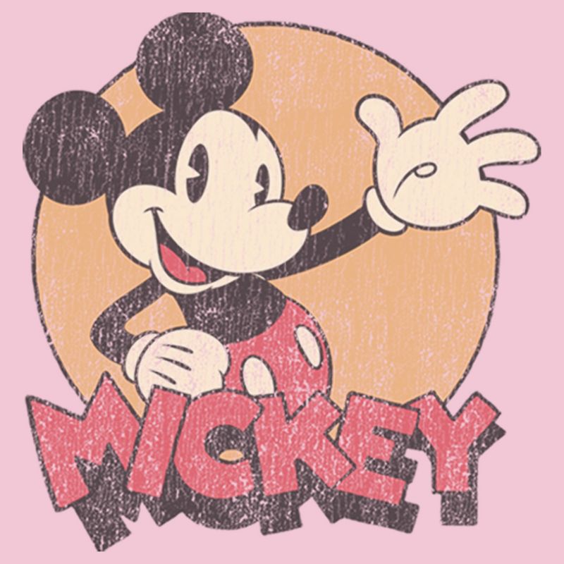 Girl's Disney Mickey Mouse Old School Distressed T-Shirt, 2 of 5