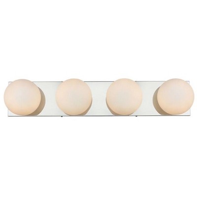 Elegant Lighting Jaylin 4 light Chrome and frosted white Bath Sconce