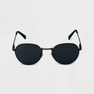 Women's Metal Round Sunglasses - A New Day™ Black