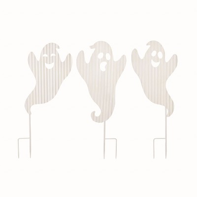 Transpac Glow In The Dark Ghost Y/S Set of 3 Halloween Home Decorations