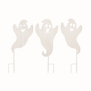 Transpac Glow In The Dark Ghost Y/S Set of 3 Halloween Home Decorations - 1 of 1