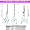 BABYYER Dog Grooming Scissors Kit, Professional Dog Trimming Scissors Set, Hair Cutting Curved Thinning Shears for Pet Cat at Home - 4 of 4