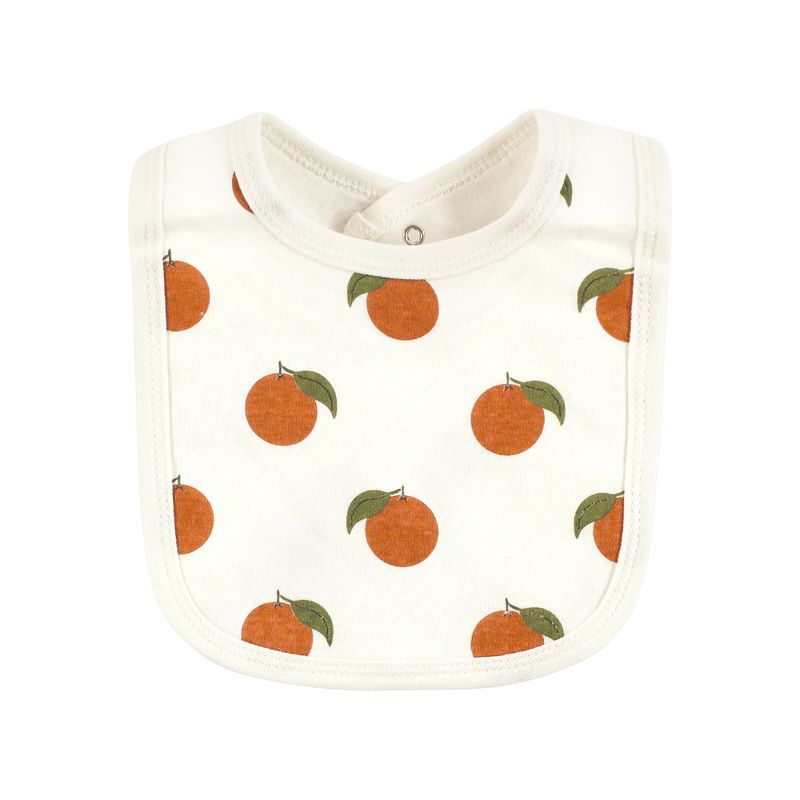 Touched by Nature Unisex Baby Organic Cotton Bibs, Fruits And Veggies, One Size, 5 of 8