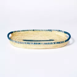 18" Oval Woven Tray with Handles - Threshold™