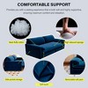 Kumasinova 66" Queen Pull Out Sofa Bed,3-in-1 Convertible Sleeper Sofa with Side Storage,Velvet Loveseat Bed for Living Room,Bedroom,Apartment - 4 of 4