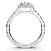 Pompeii3 Princess Cut Diamond Engagement Ring 1 1/10 Ct Halo Band 14k White Gold - 2 of 4