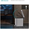 Home Zone Living 1.3 Gallon Slim Stainless Steel Small Trash Can with Reeded Pattern, Step Pedal and Soft-Close Lid, Silver - 4 of 4