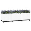 vidaXL Raised Bed Light Grey Polypropylene Medium Planters - White 47.2" x 15.7" x 15" - 2 of 4